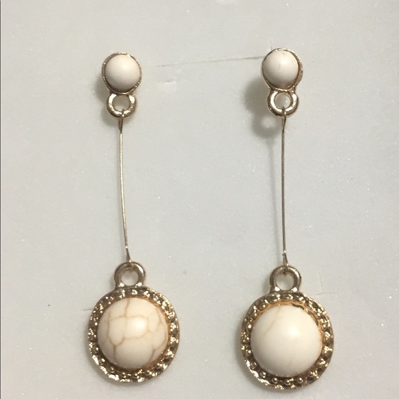 Two-Charm Stud / Dangle Drop Earrings - Picture 4 of 4